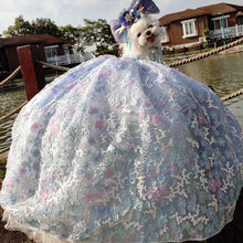 Load image into Gallery viewer, Pet Dog Dress Luxury Princess Wedding Trailing Dress For Small Dogs Colorful Embroidery Puppy Clothes Lace Dress Chihuahua Pug