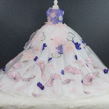 Load image into Gallery viewer, Pet Dog Dress Handmade Embroidery Three-Dimensional Flower Princess Trailing Wedding Dress Puppy Clothes For Small Dogs Poodle