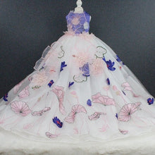 Load image into Gallery viewer, Pet Dog Dress Handmade Embroidery Three-Dimensional Flower Princess Trailing Wedding Dress Puppy Clothes For Small Dogs Poodle