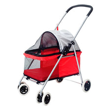 Load image into Gallery viewer, 2019 Light Portable Folding Pet Stroller Dog Cat Stroller Outdoor Windproof Sunscreen Car Stroller bearing 5kg
