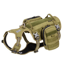 Load image into Gallery viewer, Truelove Dog Harness Backpack Bag Saddle Military Tactical Waterproof Harness Pet Dog Backpack Carrier Outdoor Travel Training
