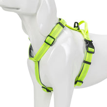 Load image into Gallery viewer, Free Shipping Collar German Shepherd Leather Dog Harness Leashes Solid Nylon Dog Seat Belt Pet Collar Pitbull Collars 60QY037