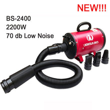 Load image into Gallery viewer, 15%,Cheap Dog Grooming Dryer bs 2400 Pet Hair Dryer Blower 220V /2200W/ 70 db ALL Plug red/ Blue Color fast to russian