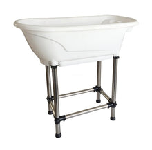 Load image into Gallery viewer, Pet Bathtub Large Pet Products non-slip Bath Tub for Dog and Cat not bend over with high Stainless steel legs Easy install