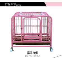 Load image into Gallery viewer, Cheap Foldable Pet Cat Cage Kennel pink Folding sturdy Metal Dog Crate with Door Best Quality Easy Install Universal wheel