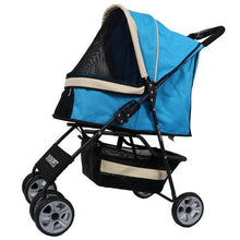 Load image into Gallery viewer, High-grade Pet Stroller Breathable Aluminum Alloy+600D Cloth Pet Stroller Quick-foldable 3 Wheel Dog Cat Seat Bag 15kgBearing