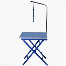 Load image into Gallery viewer, 60*45cm Double X-Shape Professional Pet beauty table Dog Grooming Table Folding Grooming Desk With Hanging Rope Pink Blue