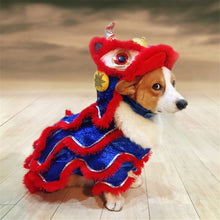 Load image into Gallery viewer, GH  Funny Dog Clothes New Year's Pet Chinese Costume Dragon Dance Lion Dog Clothes Puppy Dog Lion Dance Red Festive Clothes