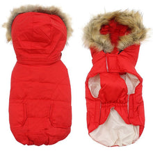 Load image into Gallery viewer, Winter Pet Dog Clothes Puppy Down Jacket For Pug Chihuahua French Bulldog Hooded Fur Collar Coats Dogs Pets Fluffy Clothing