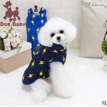 Load image into Gallery viewer, (5pc/lot) Pet Dog Cat Clothes Chihuahua Winter thickness lightning  hoody Coat Jacket Clothes for dogs roupas para cachorro DE09
