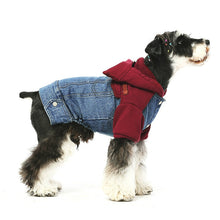 Load image into Gallery viewer, Pet Dog Cat Clothing Pet Clothes Teddy Schnauzer Winter Suit Cotton Jeans Jacket Anti-stati Cat Dog Hoodie  Dog Clothes