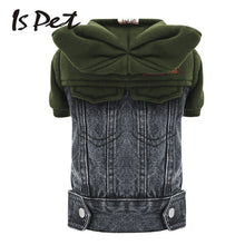 Load image into Gallery viewer, Pet Dog Cat Clothing Pet Clothes Teddy Schnauzer Winter Suit Cotton Jeans Jacket Anti-stati Cat Dog Hoodie  Dog Clothes