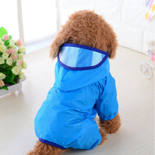 Load image into Gallery viewer, Dog Windbreaker New Hooded Dog Raincoat Small Dog Waterproof Raincoat Poncho Outdoor Pet Travel Cloak Clothing