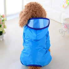 Load image into Gallery viewer, Dog Windbreaker New Hooded Dog Raincoat Small Dog Waterproof Raincoat Poncho Outdoor Pet Travel Cloak Clothing