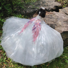 Load image into Gallery viewer, Pet Dog Dress High-End Handmade Trailing Princess Wedding Tutu Dress Puppy Clothes Gorgeous Wing Adorn Pearl Chihuahua Poodle