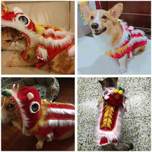 Load image into Gallery viewer, Plush animal toy Lion DanceChinese Wind Lucky Lion Dog Clothes Summer Thin Cat T-shirt Pets  Lovely Decoration Gift for Pet