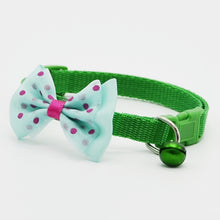 Load image into Gallery viewer, 560pcs/lot Adjustable Polyester Dog Collar Cute Pet Cat Collar with Bowknot Bell Pendant Necklace Collar for Small Dog and Cat