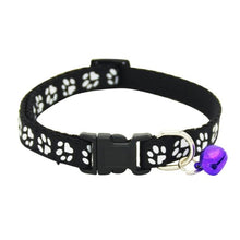 Load image into Gallery viewer, Pet Collar Dog Cat pet Accessories Footprint Safety Adjustable Nylon Leash Collars with Bell Pet Accessories
