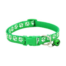 Load image into Gallery viewer, Pet Collar Dog Cat pet Accessories Footprint Safety Adjustable Nylon Leash Collars with Bell Pet Accessories