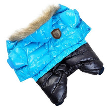 Load image into Gallery viewer, Pet Dog Clothes Winter Warm Dog Green Coat Jumpsuit Thicken Pet Clothing For Yorkshire Teddy Dogs Costume Puppy Clothes Jacketsd