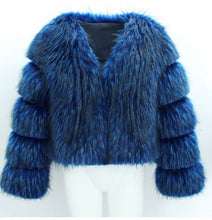 Load image into Gallery viewer, S-6XL New Fashion Women Winter Clothing women's FurryOvercoat High imitation fox fur Raccoon Dog Fur Coat Women Faux Fur Coat
