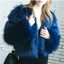 Load image into Gallery viewer, S-6XL New Fashion Women Winter Clothing women's FurryOvercoat High imitation fox fur Raccoon Dog Fur Coat Women Faux Fur Coat