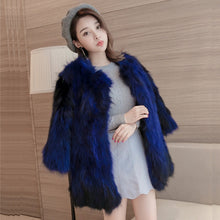Load image into Gallery viewer, S-6XL New Fashion Women Winter Clothes Ladies High Imitation Raccoon Dog Fur Coat Women Faux Fur Coat