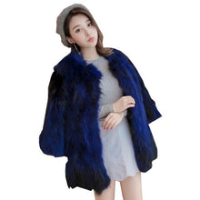 Load image into Gallery viewer, S-6XL New Fashion Women Winter Clothes Ladies High Imitation Raccoon Dog Fur Coat Women Faux Fur Coat