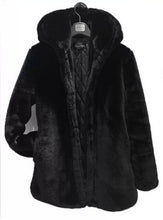 Load image into Gallery viewer, 2018 New Fashion High imitation fur Hooded Coat female long thick Faux Fur Coat Super Warm Velvet Jacket Women Winter clothes