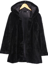 Load image into Gallery viewer, 2018 New Fashion High imitation fur Hooded Coat female long thick Faux Fur Coat Super Warm Velvet Jacket Women Winter clothes
