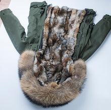 Load image into Gallery viewer, Popular Men Causal Parkas Winter Racoon Dog Fur Lining Warm Clothing Male Short Fur Parkas Racoon Dog Fur Hood Jacket Real Fur