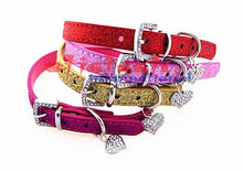 Load image into Gallery viewer, by dhl or ems 500pcs Studded Bling Pet Dog Collar Soft PU Leather Puppy Cat Collar