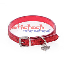 Load image into Gallery viewer, by dhl or ems 500pcs Studded Bling Pet Dog Collar Soft PU Leather Puppy Cat Collar