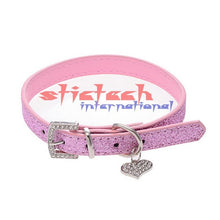 Load image into Gallery viewer, by dhl or ems 500pcs Studded Bling Pet Dog Collar Soft PU Leather Puppy Cat Collar