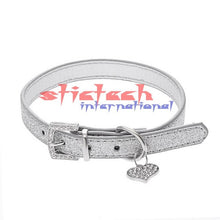 Load image into Gallery viewer, by dhl or ems 500pcs Studded Bling Pet Dog Collar Soft PU Leather Puppy Cat Collar