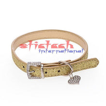 Load image into Gallery viewer, by dhl or ems 500pcs Studded Bling Pet Dog Collar Soft PU Leather Puppy Cat Collar