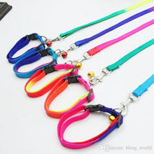 Load image into Gallery viewer, Rainbow Dog Leashes Nylon Adjustable Pet  Collar Puppy Necklace Rope   Supplies 1*120cm
