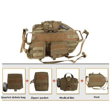 Load image into Gallery viewer, 2017 Outdoor Protection Army Tactical Dog Vests Military Dog Clothes Load Bearing Harness SWAT Dog Training rescue Molle Vest