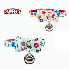 Load image into Gallery viewer, 12pcs/lot Flower Dog Collar for Cat Small Adjustable Pu Leather Pet Dog Puppy Cat Collar Necklace pet product Soft Velvet collar