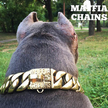 Load image into Gallery viewer, Metal Stainless Steel  dog collar Steel Chain Martingale High-end custom Show Collar Bully dogs Doberman Adjustable Safety