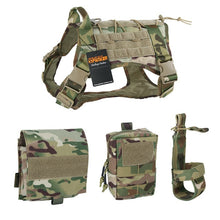 Load image into Gallery viewer, EXCELLENT ELITE SPANKER Outdoor Tactical Dog Clothes Suit Military Training Molle Dog Vest Set Harness Pets Hunting Accessories