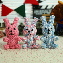 Load image into Gallery viewer, 50pcs/lot wholesale lovely rabbit dog toy cotton toy dog rope pet toy DRT-006