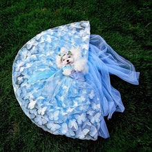 Load image into Gallery viewer, OnnPnnQ Pet Dog Dress Long Tail Wedding Dog Clothes Princess Tutu Dress For Small Medium Dogs Flower Printed Skirt Chihuahua