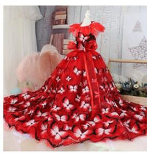 Load image into Gallery viewer, OnnPnnQ Pet Dog Dress Long Tail Wedding Dog Clothes Princess Tutu Dress For Small Medium Dogs Flower Printed Skirt Chihuahua