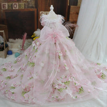 Load image into Gallery viewer, OnnPnnQ Pet Dog Dress Princess Party Pink Lace Tutu Dresses Trailing Wedding Dresses Printed Luxury Dog Clothes Chihuahua Poodle