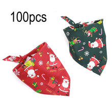 Load image into Gallery viewer, 100Pcs/Pack Dog Scarf Reversible Triangular Bibs Cotton Dog Scarf Accessories for Large Dogs Cats Pets Animals