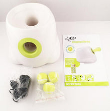 Load image into Gallery viewer, Hot sell Automatic throwing  machine pet Ball throw device 3/6/9m Dog pet toys Tennis Launcher Section emission with 3 balls