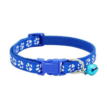 Load image into Gallery viewer, Pet Collar Dog Cat pet Accessories Footprint Safety Adjustable Nylon Leash Collars with Bell Pet Accessories