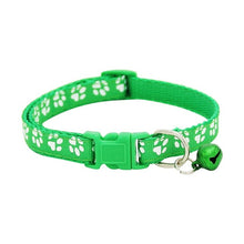 Load image into Gallery viewer, Pet Collar Dog Cat Pet Accessories Footprint Safety Adjustable Nylon Leash Collars With Bell Pet Accessories