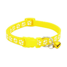Load image into Gallery viewer, Pet Collar Dog Cat Pet Accessories Footprint Safety Adjustable Nylon Leash Collars With Bell Pet Accessories